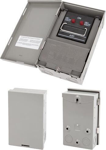 WeCooper Disconnect Switch, Non-Fused,60A 2Pole 3Wire 1Phase 240VAC A/C,Pull Out,Metal,Grey in Saudi Arabia
