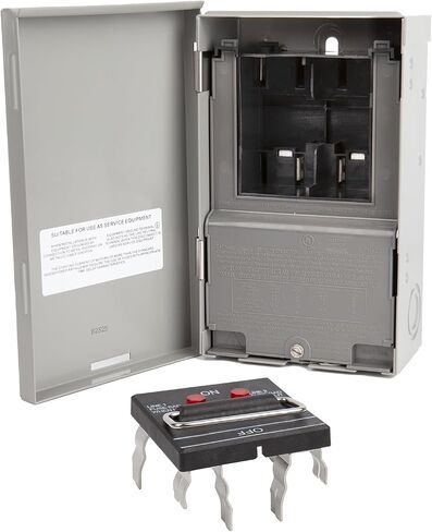 WeCooper Disconnect Switch, Non-Fused,60A 2Pole 3Wire 1Phase 240VAC A/C,Pull Out,Metal,Grey in Saudi Arabia