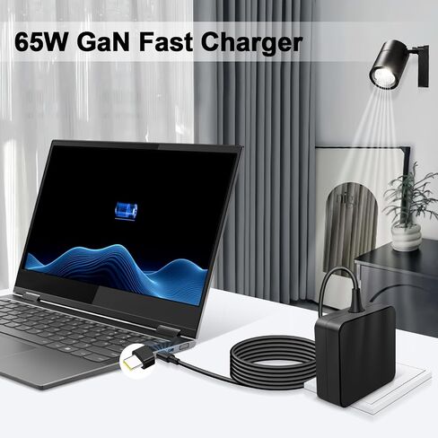 65W USB C Charger Compatible with Lenovo Thinkpad/Yoga/Chromebook, Mac Book Pro, Huawei Matebook, Dell Latitude, HP Spectre, Acer Chromebook, Asus Zenbook Laptop Type C Power Supply Adapter in Saudi Arabia
