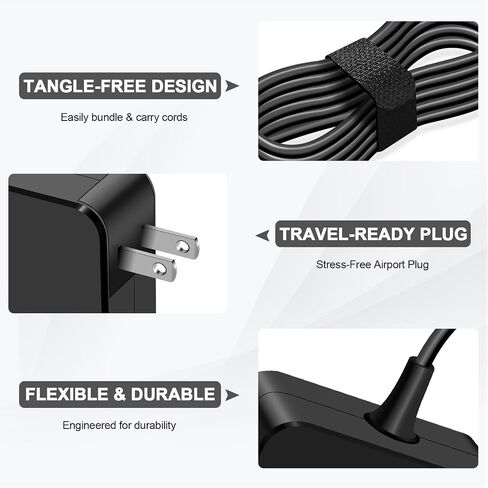 65W USB C Charger Compatible with Lenovo Thinkpad/Yoga/Chromebook, Mac Book Pro, Huawei Matebook, Dell Latitude, HP Spectre, Acer Chromebook, Asus Zenbook Laptop Type C Power Supply Adapter in Saudi Arabia
