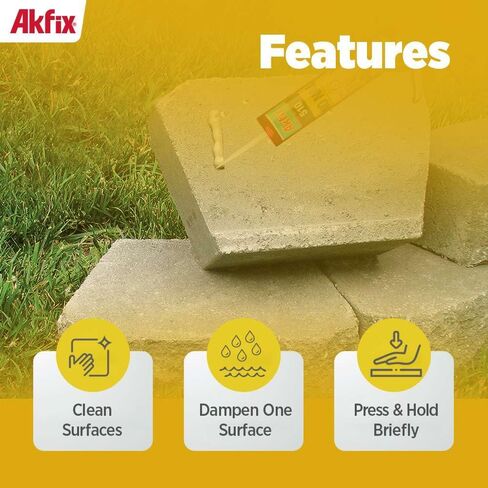 Akfix 510 Flexible Construction Adhesive - Polyurethane Sealant for Floor, Wood, Ceramic, Tile, Granite, Concrete, Rubber, FRP Metal | Power Grab Waterproof Adhesive for DIY&Construction - 10.4 Oz in Saudi Arabia