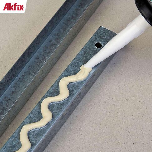 Akfix 510 Flexible Construction Adhesive - Polyurethane Sealant for Floor, Wood, Ceramic, Tile, Granite, Concrete, Rubber, FRP Metal | Power Grab Waterproof Adhesive for DIY&Construction - 10.4 Oz in Saudi Arabia