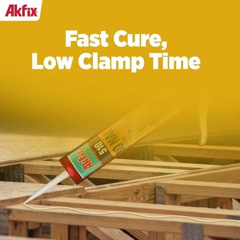 Akfix 510 Flexible Construction Adhesive - Polyurethane Sealant for Floor, Wood, Ceramic, Tile, Granite, Concrete, Rubber, FRP Metal | Power Grab Waterproof Adhesive for DIY&Construction - 10.4 Oz in Saudi Arabia