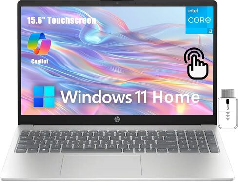 كمبيوتر محمول HP بشاشة لمس 15.6 بوصة لطلاب الأعمال والكليات، وذاكرة وصول عشوائي سعتها 16 جيجابايت، و1 تيرابايت SSD، والجيل الثالث عشر Intel i3-1315U حتى 4.5 جيجا هرتز، ورسومات Intel UHD، وCopilot AI، وWindows 11 Home، وWi-Fi 6، مع حزمة in Kuwait