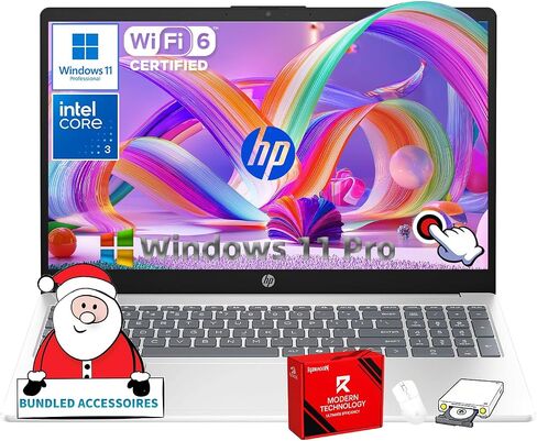 كمبيوتر محمول HP Flagship مقاس 15.6 بوصة يعمل باللمس للأعمال والطلاب • ذاكرة وصول عشوائي (RAM) سعة 16 جيجابايت • محرك أقراص SSD سعة 512 جيجابايت • Intel • معالج i3-1315U (يصل إلى 4.5 جيجا هرتز) • دردشة Copilot-AI • Windows11 Pro وملحقاتها in Kuwait