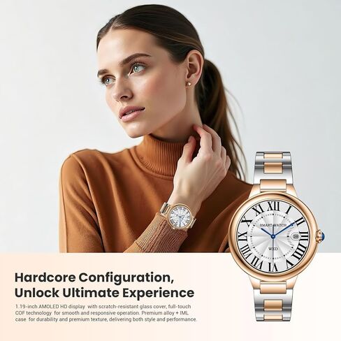 SOUYIE 2026 DA GPT Smart Watch for Women, 1.19" AMOLED Display, AI Customizable Watch Face, Heart Rate, Sleep Monitor, 107 Sports Modes Fitness Tracker, Compatible with iOS & Android in Kuwait