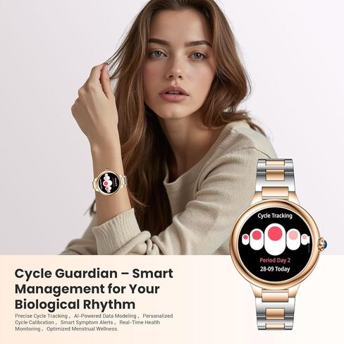 SOUYIE 2026 DA GPT Smart Watch for Women, 1.19" AMOLED Display, AI Customizable Watch Face, Heart Rate, Sleep Monitor, 107 Sports Modes Fitness Tracker, Compatible with iOS & Android in Kuwait