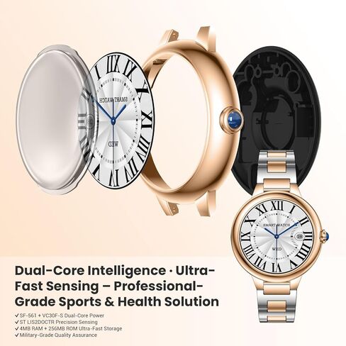 SOUYIE 2026 DA GPT Smart Watch for Women, 1.19" AMOLED Display, AI Customizable Watch Face, Heart Rate, Sleep Monitor, 107 Sports Modes Fitness Tracker, Compatible with iOS & Android in Kuwait