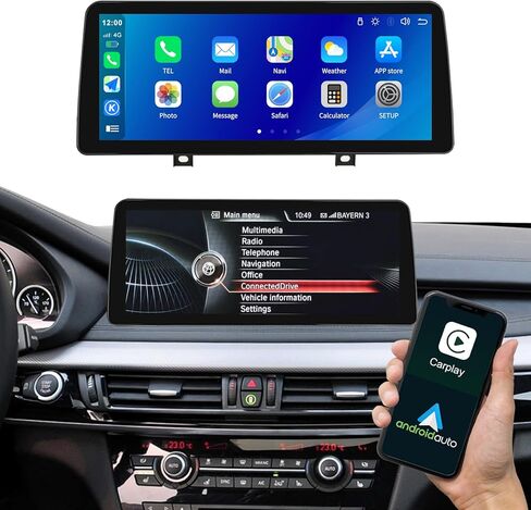 12.3 Inch Car Upgrade Screen Wireless Carplay for BMW X5 F15 2014-2016 with NBT System Support Wireless Android Auto,Bluettoth,Mirrorlink,Siri,GPS,Rear Camera,Original Car Functions in Saudi Arabia