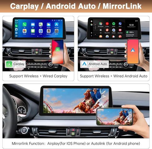 12.3 Inch Car Upgrade Screen Wireless Carplay for BMW X5 F15 2014-2016 with NBT System Support Wireless Android Auto,Bluettoth,Mirrorlink,Siri,GPS,Rear Camera,Original Car Functions in Saudi Arabia