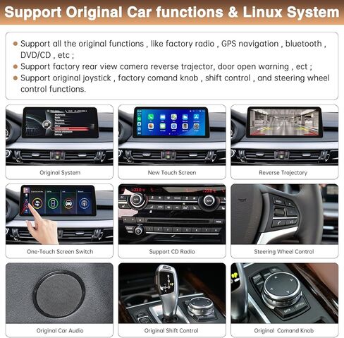 12.3 Inch Car Upgrade Screen Wireless Carplay for BMW X5 F15 2014-2016 with NBT System Support Wireless Android Auto,Bluettoth,Mirrorlink,Siri,GPS,Rear Camera,Original Car Functions in Saudi Arabia