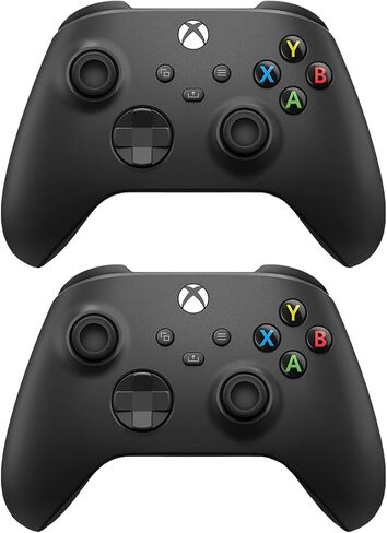 حزمة وحدة التحكم اللاسلكية Microsoft Xbox Core المكونة من قطعتين - أسود كربوني - أجهزة Xbox Series X|S وXbox One وأجهزة Windows (متجددة) in Saudi Arabia
