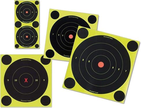 BIRCHWOOD CASEY Shoot-N-C 2" Bull's-Eye Reactive Targets - Highly Visible Instant Feedback Self-Adhesive Shooting Target Stickers - 108 Targets in Saudi Arabia