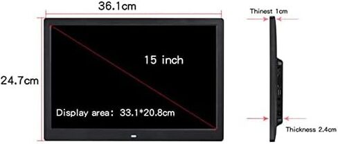15-inch WiFi Digital Photo Frame - High-Definition Touchscreen, Automatic Rotation, and Sharing via App/Email/Cloud in Saudi Arabia