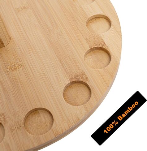 Waxaya Fishing Rod Rack, Fishing Pole Rack Holds Up to 8 Fishing Rods, Environmental and Durable Bamboo Construction, for Garage Storage Organizer in Kuwait