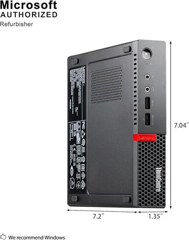 Lenovo ThinkCentre M910q Desktop Mini PC, Core i5-6500 3.2GHz-3.6GHz, 8GB DDR4 RAM, 256GB SSD, WiFi, Wired Keyboard and Mouse, Windows 11 Pro (Renewed) in Saudi Arabia