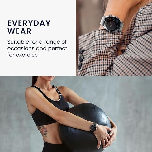 kwmobile Strap Compatible with Amazfit Active Edge (A2212) / Active Edge (A2213) Strap - Silicone and Leather Sport Wristband - Brown/Black in Kuwait