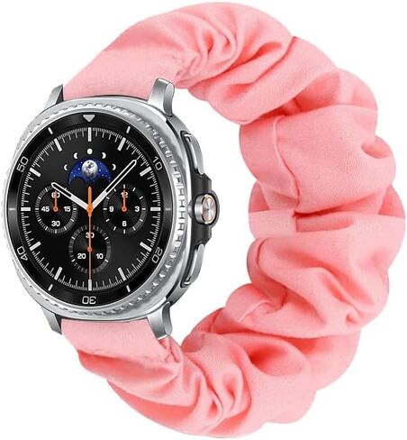 أساور GTHY Scrunchie متوافقة مع ساعة Samsung galaxy watch 8 Bands 40mm/44mm، Watch 8 classic 46mm، للنساء، كبيرة صغيرة، حزام بديل، أساور معصم بنمط نسيج مرن قماش ناعم in Kuwait