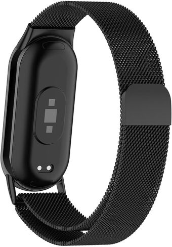 Metal Band Compatible with Xiaomi Mi Band 8, Mi Band 10, Mi Band 9 Replacement Bands Women Men, Stainless Steel Mesh Loop Adjustable Wristband Replacement Strap in Saudi Arabia