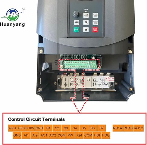 Huanyang Vector VFD محرك التردد المتغير، أحادي إلى 3 مراحل، 7.5 كيلو واط 10 حصان 220 فولت تيار متردد 34 أمبير للتحكم في سرعة المحرك، سلسلة GT in Kuwait