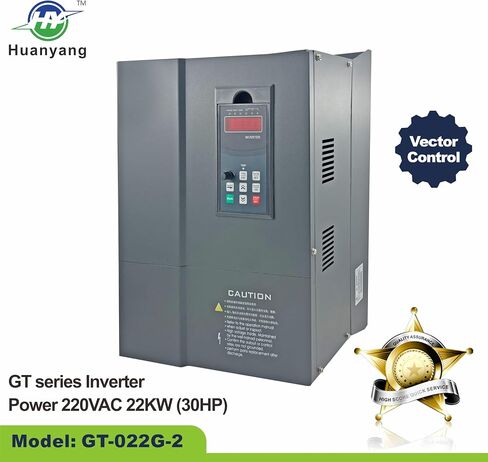 Huanyang Vector VFD محرك التردد المتغير، أحادي إلى 3 مراحل، 7.5 كيلو واط 10 حصان 220 فولت تيار متردد 34 أمبير للتحكم في سرعة المحرك، سلسلة GT in Kuwait