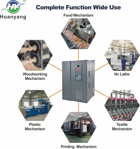 Huanyang Vector VFD محرك التردد المتغير، أحادي إلى 3 مراحل، 7.5 كيلو واط 10 حصان 220 فولت تيار متردد 34 أمبير للتحكم في سرعة المحرك، سلسلة GT in Kuwait