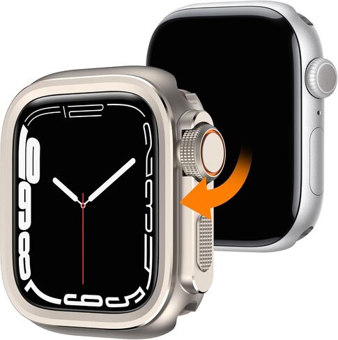 2 in 1 Rugged Metal Case Compatible with Apple Watch Series 11/10 46mm, Turn 46mm into Ultra 3/2/1 Seamlessly Bumper Protector Case with Watch Crown + Back Cover for iwatch, Titanium in Kuwait