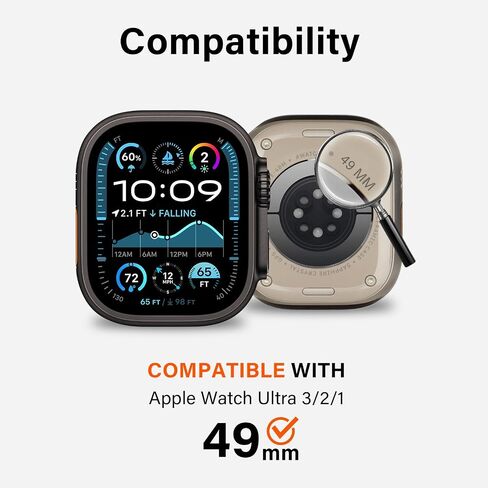حافظة معدنية متينة 2 في 1 متوافقة مع Apple Watch Series 11/10 46 ملم، تحول 46 ملم إلى Ultra 3/2/1 حافظة حماية ممتصة للصدمات مع تاج الساعة + غطاء خلفي لساعة iwatch، تيتانيوم in Kuwait