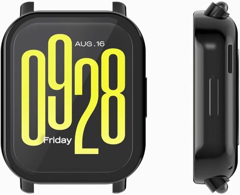 حافظة kwmobile متوافقة مع حافظة Xiaomi Redmi Watch 5 Active - 2X غطاء سيليكون لتتبع اللياقة البدنية من مادة TPU - شفاف/أسود in Saudi Arabia