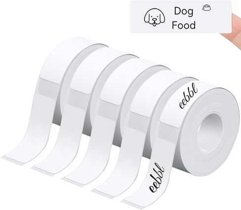 إعادة تعبئة شريط صانع الملصقات EEBBL D30 P21، 15 × 30 مم (0.59 بوصة × 1.2 بوصة) ملصقات طباعة ملصقات حرارية متوافقة مع ورق الطباعة المُكيَّف لطابعة الملصقات المحمولة D30 للمكتب، 230 ملصق/لفة، 5 لفات (أبيض) in Kuwait