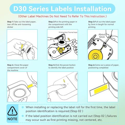 إعادة تعبئة شريط صانع الملصقات EEBBL D30 P21، 15 × 30 مم (0.59 بوصة × 1.2 بوصة) ملصقات طباعة ملصقات حرارية متوافقة مع ورق الطباعة المُكيَّف لطابعة الملصقات المحمولة D30 للمكتب، 230 ملصق/لفة، 5 لفات (أبيض) in Kuwait