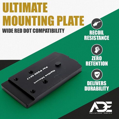 محول/حامل النقطة الحمراء للبصريات المتقدمة من Ade لـ Sig P320 M17 / M18 لتركيب Vortex Venom/Viper Red Dot Sight - يتناسب أيضًا مع Burris Fastfire، Docter Footprint in Saudi Arabia