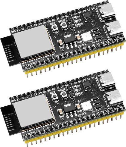 لوحة ESP32-S3-DevKitC-1، حزمة واحدة من لوحة تطوير WROOM-1-N16R8 ESP32-S3 مع WiFi وBluetooth 5.0، وحدة MCU ثنائية النواة بسرعة 240 ميجاهرتز، متوافقة مع Arduino IDE وMicroPython in Kuwait