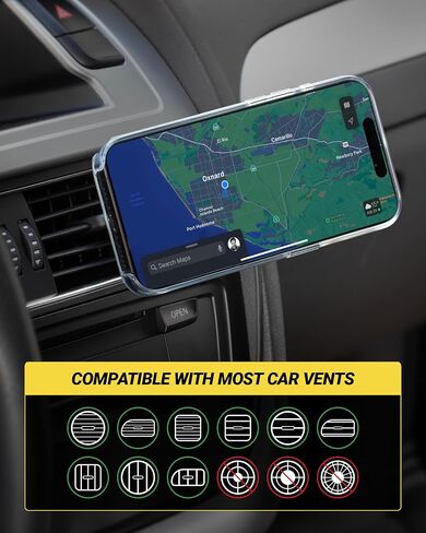 Scosche MPQTRDV Qi2 MagSafe Car Mount Charger 25W Fast Wireless Charging Phone Holder for Vent or Dashboard, Magnetic Cell Phone Mount Compatible with iPhone 17/16/15/14/13 Series & Samsung Galaxy S25 in Saudi Arabia