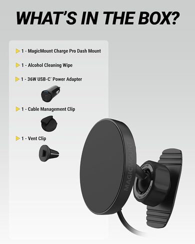 Scosche MPQTRDV Qi2 MagSafe Car Mount Charger 25W Fast Wireless Charging Phone Holder for Vent or Dashboard, Magnetic Cell Phone Mount Compatible with iPhone 17/16/15/14/13 Series & Samsung Galaxy S25 in Saudi Arabia