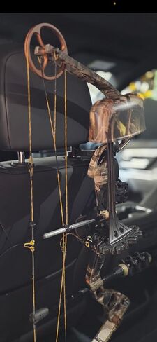 حامل مسند رأس على شكل قوس عالمي، نمط قفل ملتوي، قوس مركب، قبعة صلبة، محفظة، حامل/شماعة حقيبة الكمبيوتر المحمول، أسود، تركيب بدون أدوات، ملحق داخلي للمركبة الثقيلة in Kuwait
