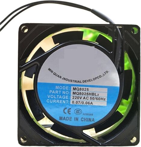 for MQ8025HBL2 AC 220V 50/60Hz 0.07/0.06A 8cm 8025 80x80x25mm Chassis Cabinet Cooling Fan in Saudi Arabia