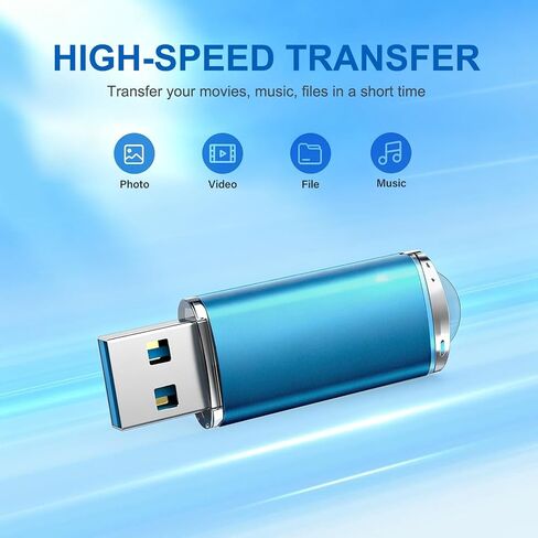 محركات أقراص فلاش USB سعة 16 جيجابايت، محركات أقراص الإبهام USB 2.0، عصا الذاكرة، محرك الأقراص المضغوطة، محرك القلم مع مؤشر LED للتخزين الخارجي للكمبيوتر الشخصي والكمبيوتر المحمول، أزرق in Kuwait