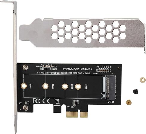 Keenso PCIE M.2 Adapter Card - Support NVME Protocol M.2 SSD - Metal Baffle Included for Firm Installation Works with Drives for Tech Professionals in Saudi Arabia