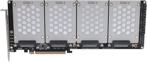 محول U.2 NVME إلى PCIe 4.0 X8 توافق متعدد الوظائف لنقل عالي السرعة للمكونات الداخلية للكمبيوتر المكتبي SFF8639 نظام دعم القرص الصلب 2.5 بوصة in Saudi Arabia