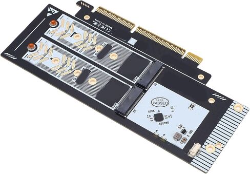 Keenso NVMe PCIe 5.0 Expansion Card, 4 in 1 M.2 Adapter, Support for 10000MBs Data Transfer for Gaming PC and Workstation in Saudi Arabia
