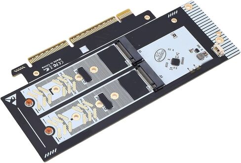 Keenso NVMe PCIe 5.0 Expansion Card, 4 in 1 M.2 Adapter, Support for 10000MBs Data Transfer for Gaming PC and Workstation in Saudi Arabia
