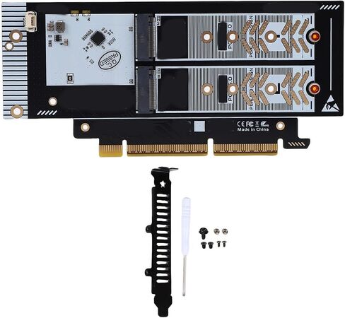 Keenso NVMe PCIe 5.0 Expansion Card, 4 in 1 M.2 Adapter, Support for 10000MBs Data Transfer for Gaming PC and Workstation in Saudi Arabia