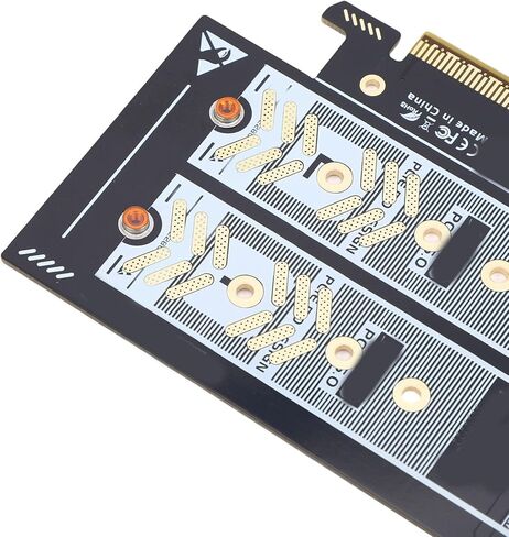 Keenso NVMe PCIe 5.0 Expansion Card, 4 in 1 M.2 Adapter, Support for 10000MBs Data Transfer for Gaming PC and Workstation in Saudi Arabia