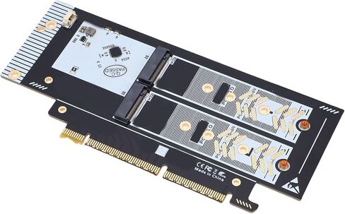 Keenso NVMe PCIe 5.0 Expansion Card, 4 in 1 M.2 Adapter, Support for 10000MBs Data Transfer for Gaming PC and Workstation in Saudi Arabia