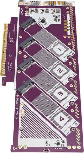 Keenso PCIe 5.0 NVMe M.2 Adapter Card, Gold Plated PCB, Ultra High Speed Performance, Ideal for Gaming and Video Editing, Desktop Computer Upgrade in Saudi Arabia