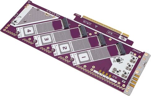 Keenso PCIe 5.0 NVMe M.2 Adapter Card, Gold Plated PCB, Ultra High Speed Performance, Ideal for Gaming and Video Editing, Desktop Computer Upgrade in Saudi Arabia