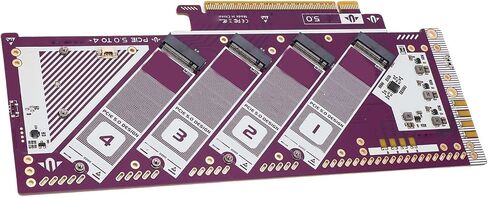 Keenso PCIe 5.0 NVMe M.2 Adapter Card, Gold Plated PCB, Ultra High Speed Performance, Ideal for Gaming and Video Editing, Desktop Computer Upgrade in Saudi Arabia