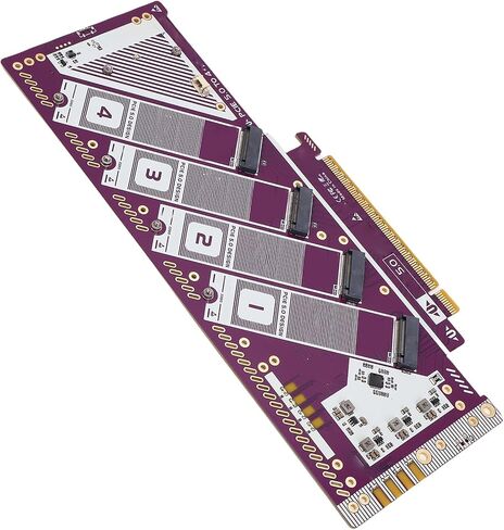 Keenso PCIe 5.0 NVMe M.2 Adapter Card, Gold Plated PCB, Ultra High Speed Performance, Ideal for Gaming and Video Editing, Desktop Computer Upgrade in Saudi Arabia