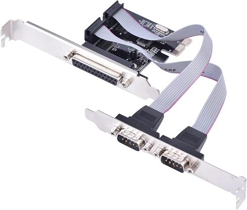 Estink PCIE إلى المنافذ التسلسلية المزدوجة وبطاقة محول المنفذ المتوازي 2 DB9 RS232 1 DB25 LPT لسطح المكتب مع دعم فتحة PCI Express x1 in Saudi Arabia